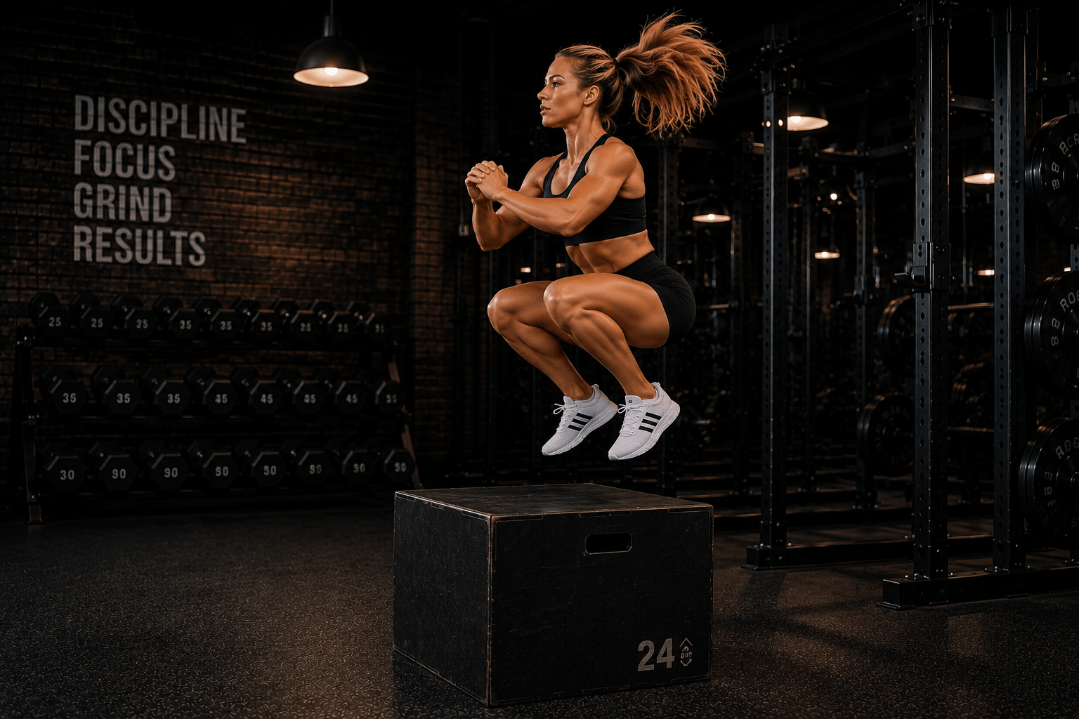 Simple exercise diagram for Box Jump.